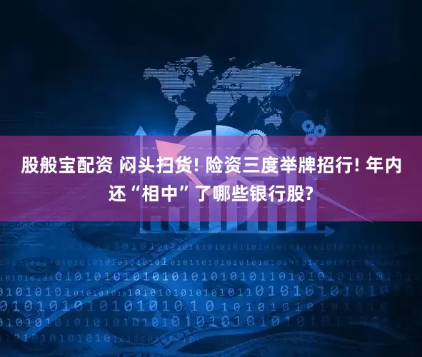 股般宝配资 闷头扫货! 险资三度举牌招行! 年内还“相中”了哪些银行股?